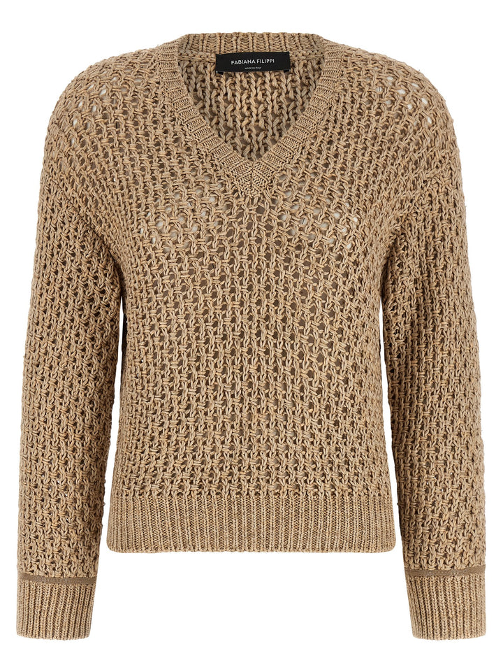Fabiana Filippi Mouliné Yarn Sweater Sweaters and Cardigans - Brown | 6936ad0106d522e480e9e3ec47d2af3fb15177a1