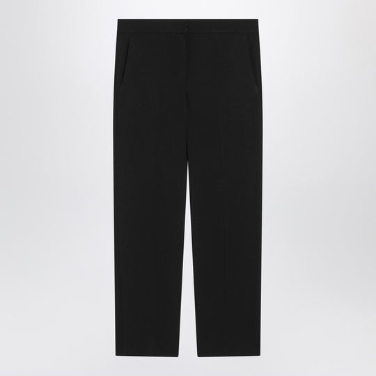 Black Slim Gabardine Trousers