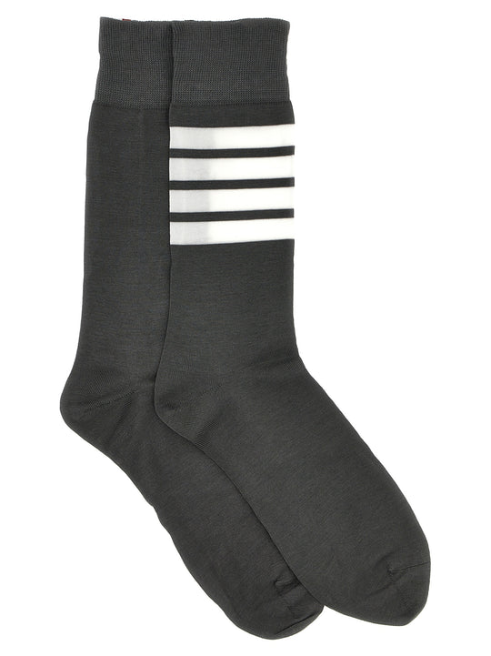 4 Bar Socks Gray