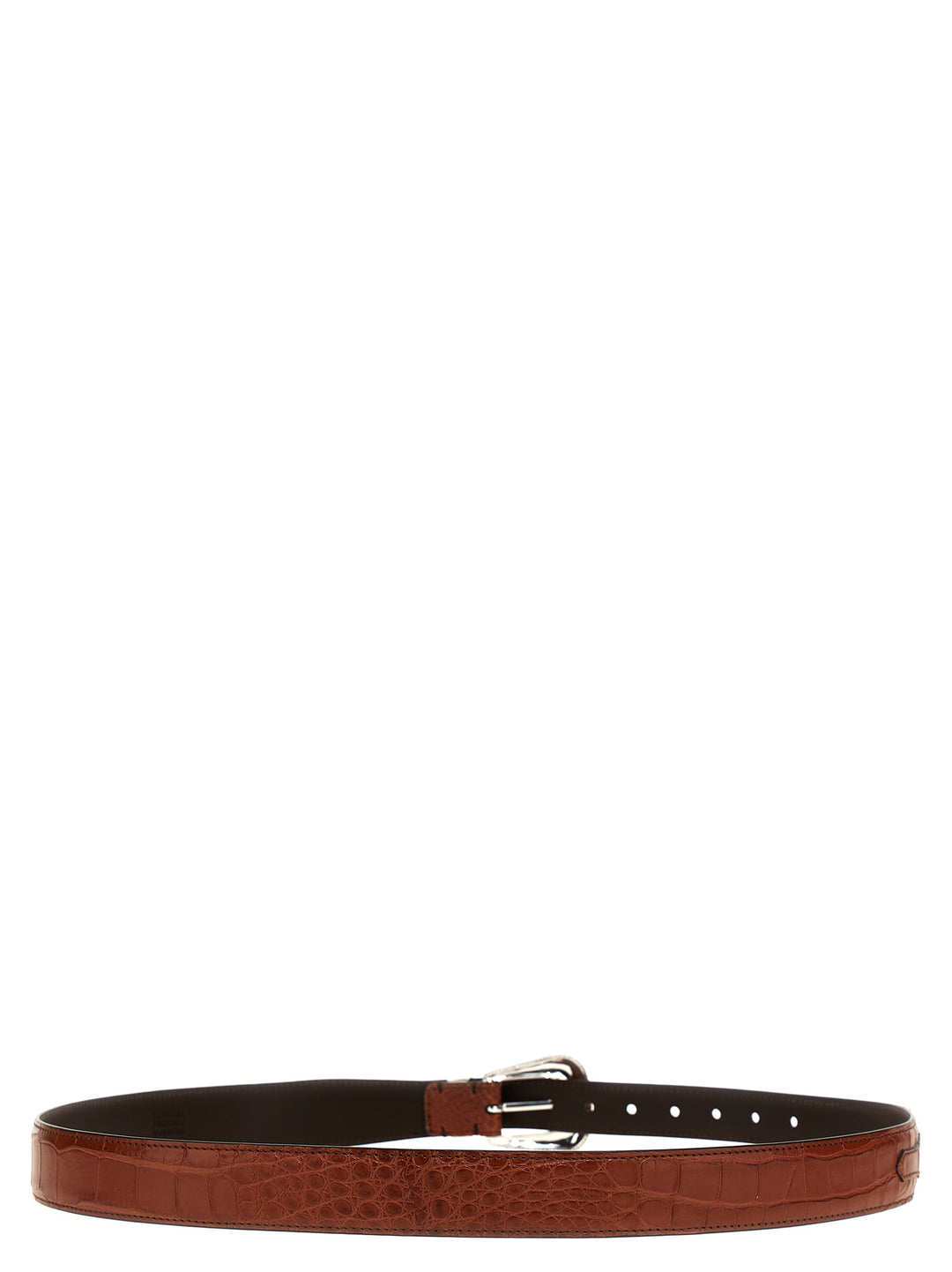 Croc Print Belt Belts Brown