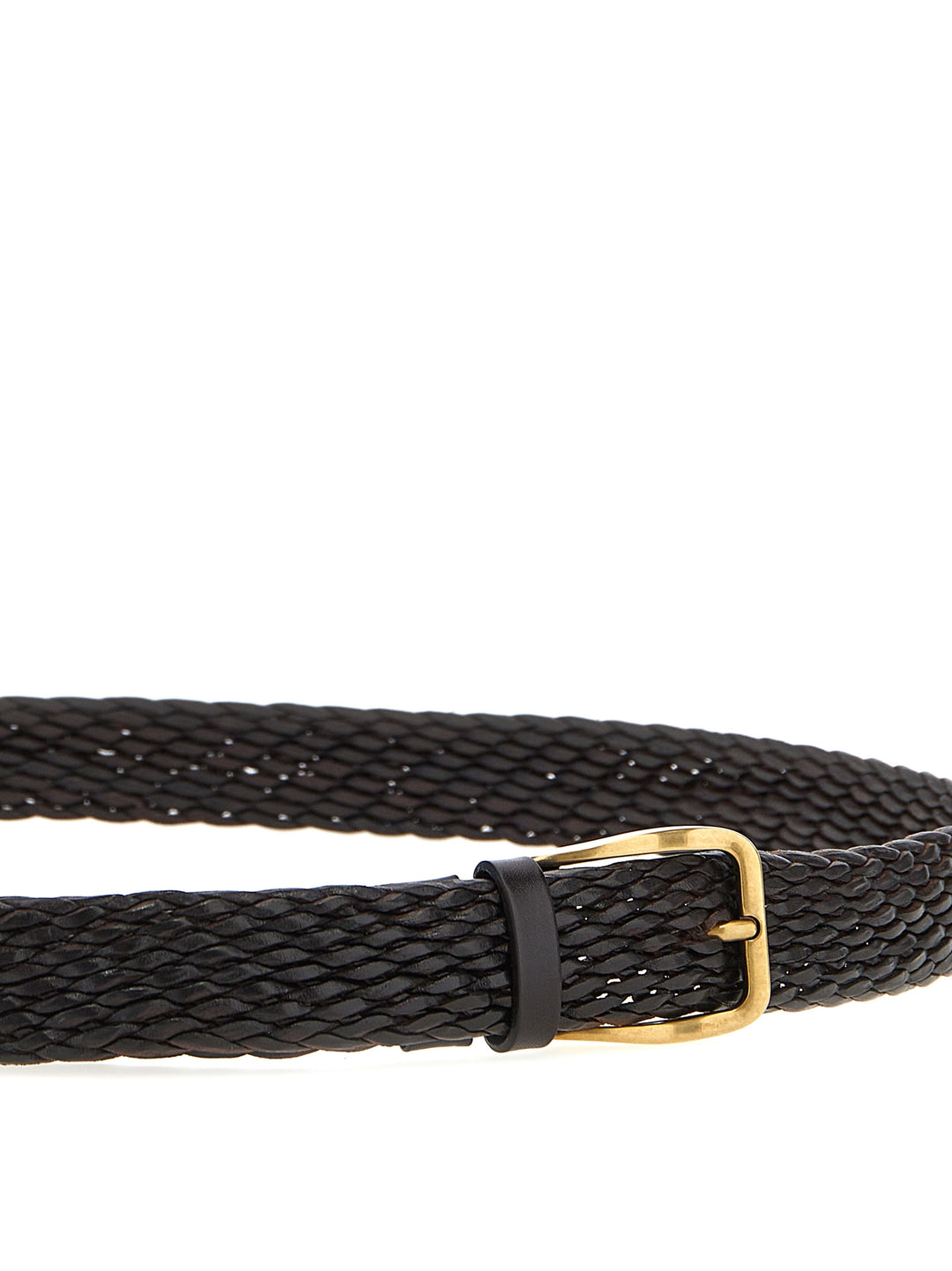 Braided Leather Belt Belts Brown