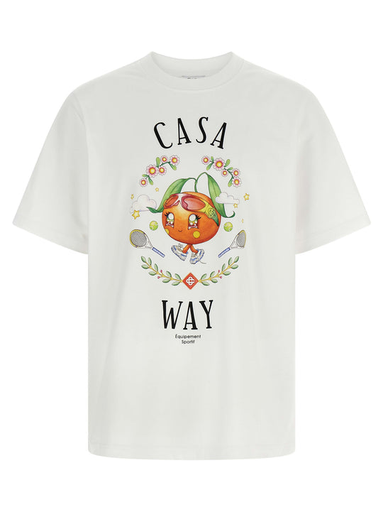 Casa Way Orange Mascot T-Shirt White