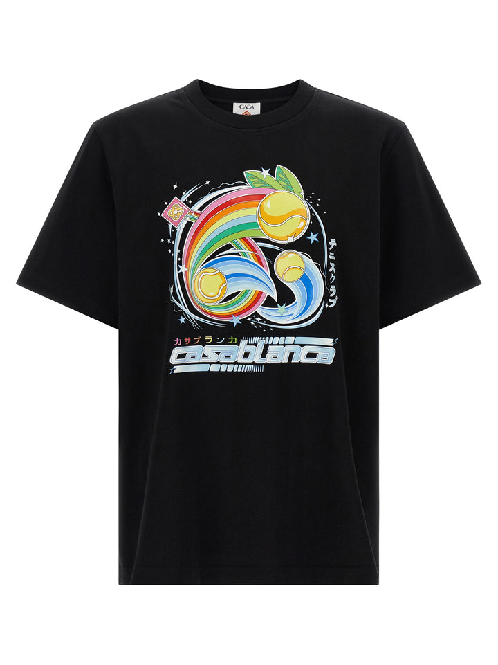 Casablanca Manga Tennis Ball T-shirt - Black | 7d99b8df522b6cae97c1cf29469d2f11611e5731