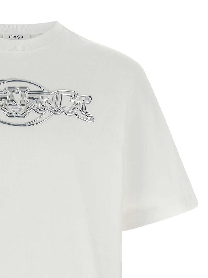 Casablanca Casablanca Chrome T-shirt - White | b359d5000a46971b171edb311bc1df67c0884d01