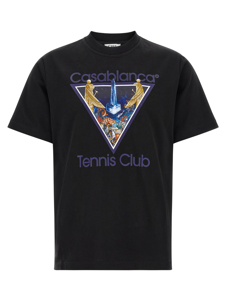 Casablanca Monde Perdu Tennis Club Icon T-shirt - Black | ed416075bbb0a606f587dbbd8436667e24fba7c5