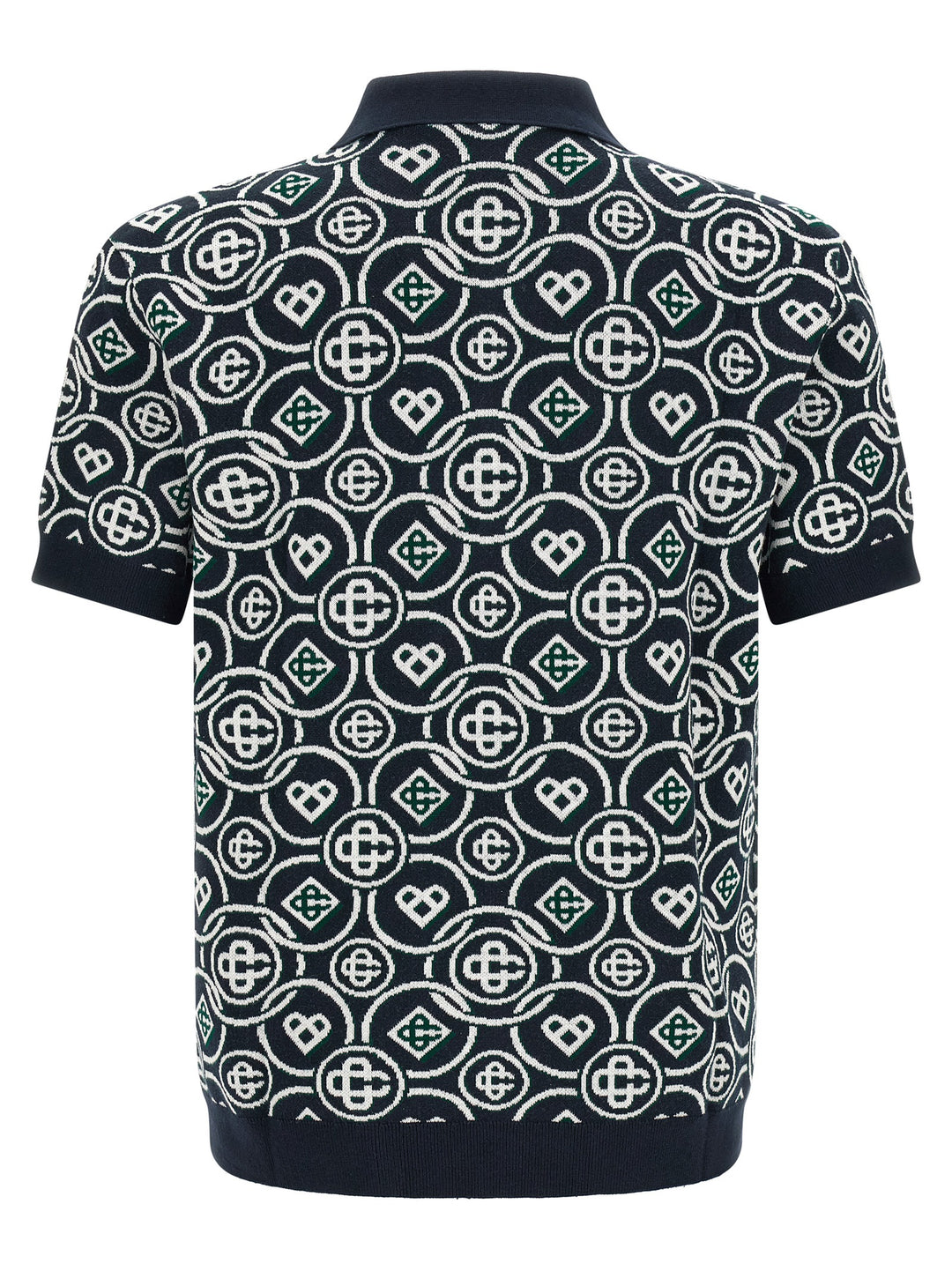 Casablanca Monogram Polo - Blue | 9e36e56a4d3ec7639a7ab37598d0ab30ffbc8f4d