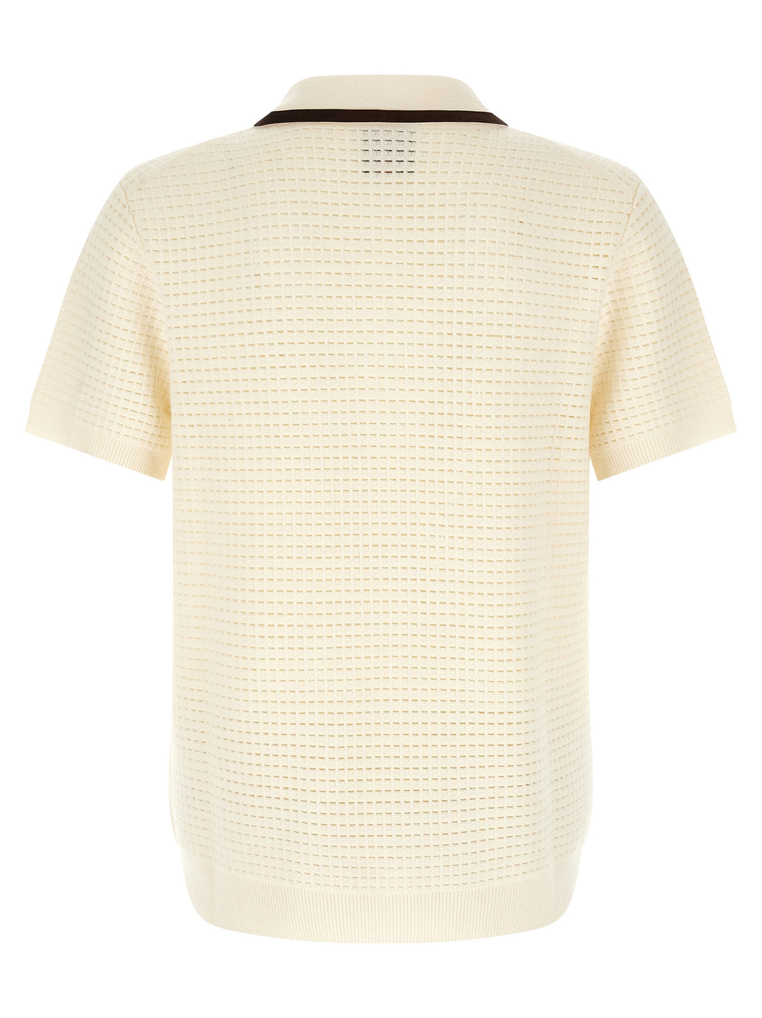 Casablanca Waffle Stitch Polo - White | e32a8d9a128bdafa642924c2efeaf647161d309a