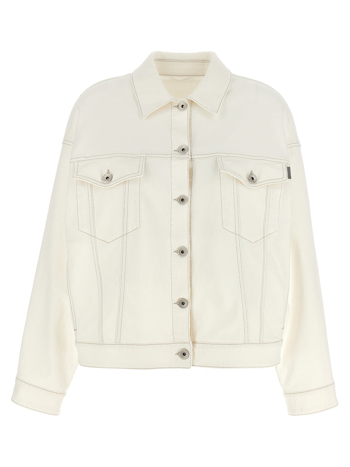 Denim Jacket Casual Jackets, Parka White