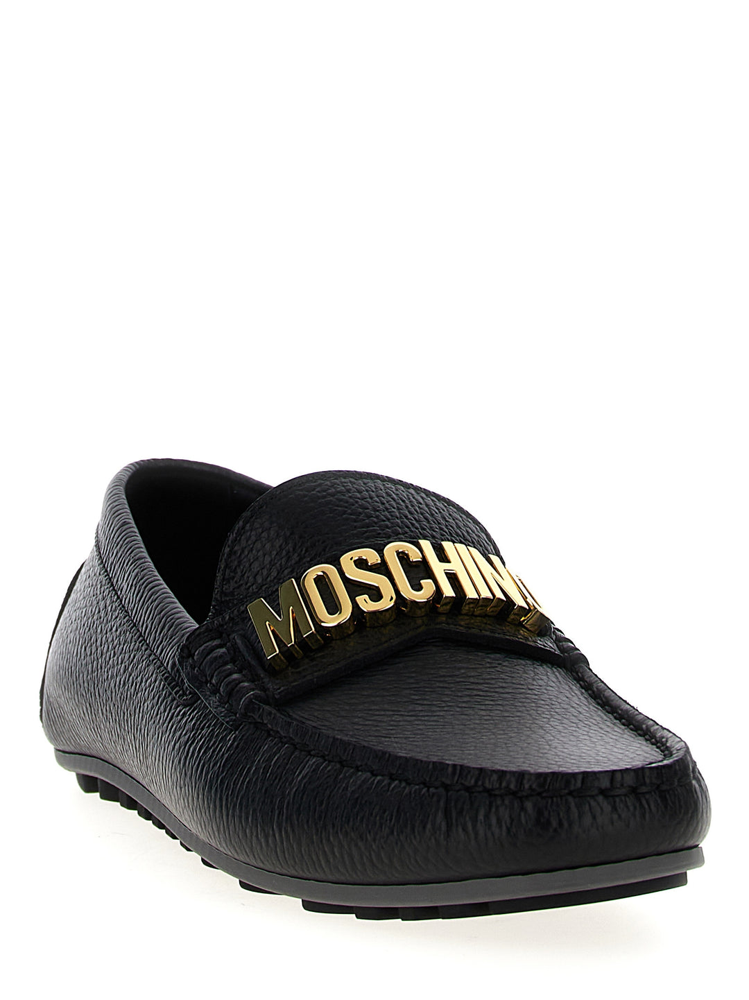 Lettering Loafers Black