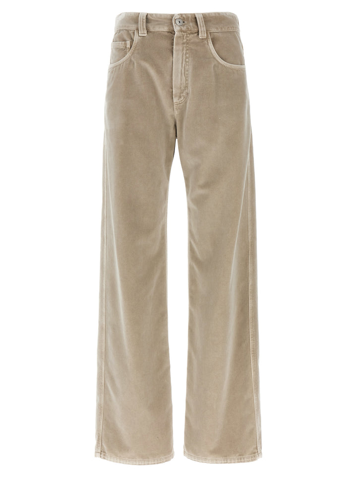 Velvet Pants Beige