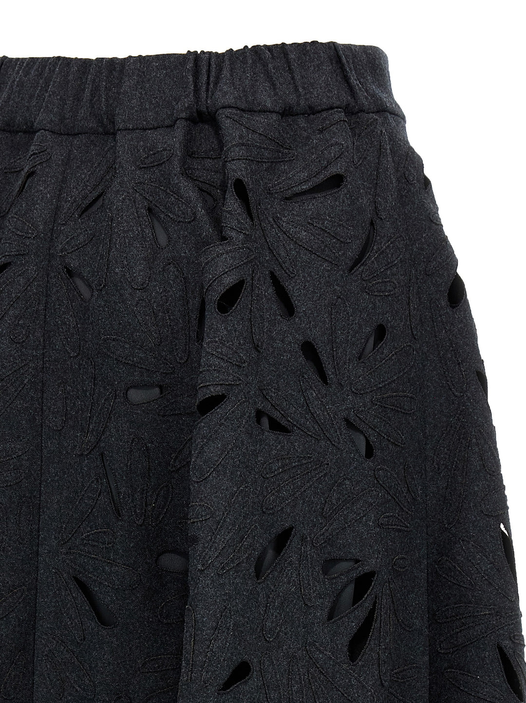 Openwork Embroidery Skirt Skirts Gray