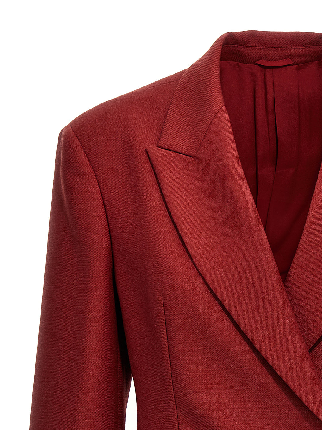 Single-Breasted Wool Blazer Blazer And Suits Red