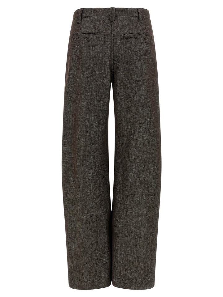 Brunello Cucinelli Loose Curved Jeans - Brown | 9167fdc6c8ca40466310a9b4da84cfc7c83a0676
