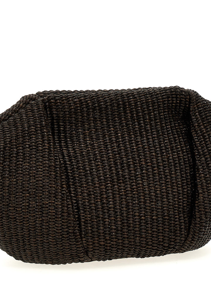 Woven  Bag Clutch Brown