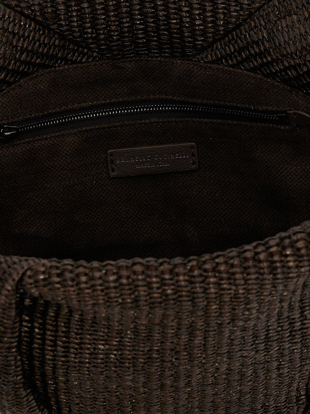 Woven  Bag Clutch Brown