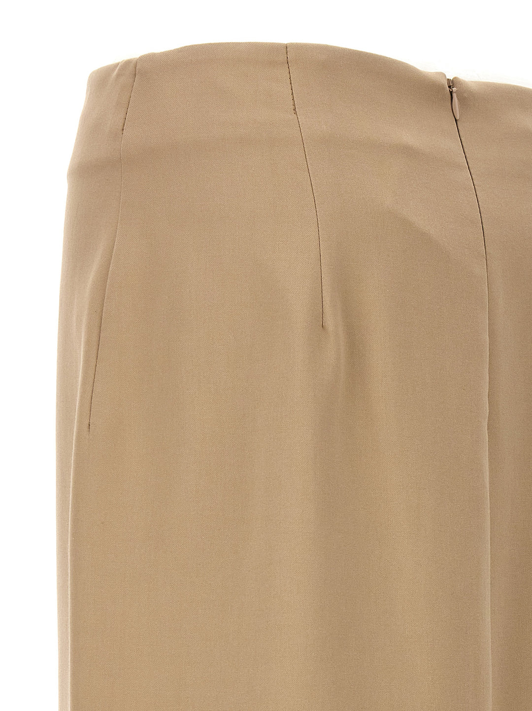 Slit Cotton Skirt Skirts Beige