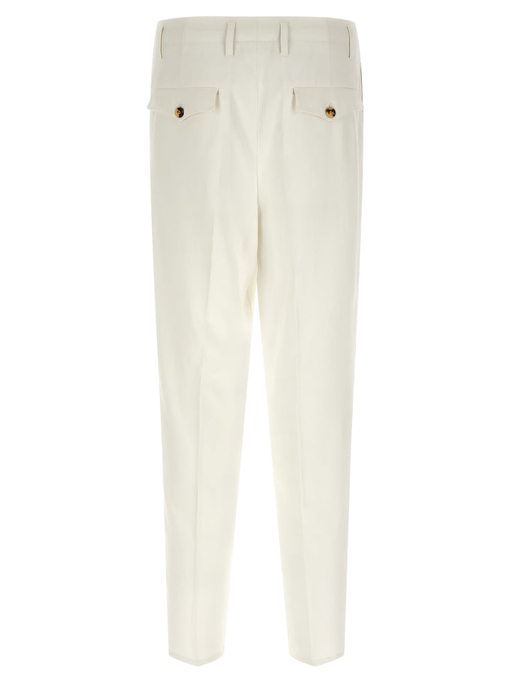 Brunello Cucinelli Cotton Trousers Pants - White | 54d24d6c76275901dc27a42c1d8a45cb5723fa18