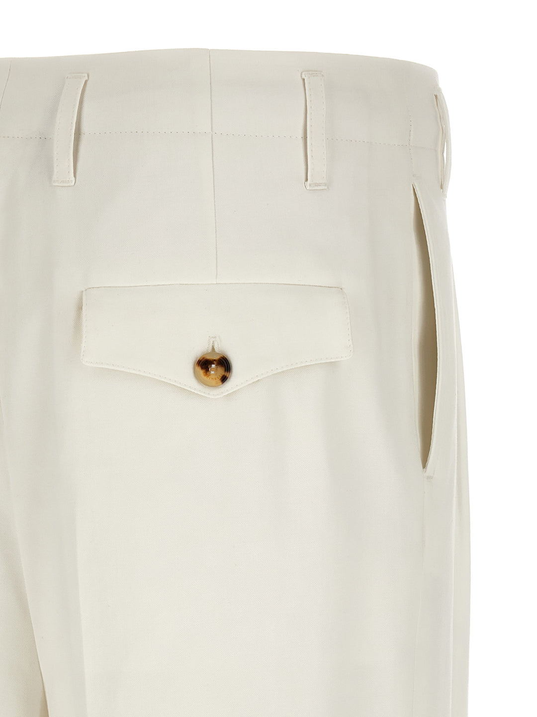 Brunello Cucinelli Cotton Trousers Pants - White | df030cbf40832bde58e0397fa0d46adde0ad0de3