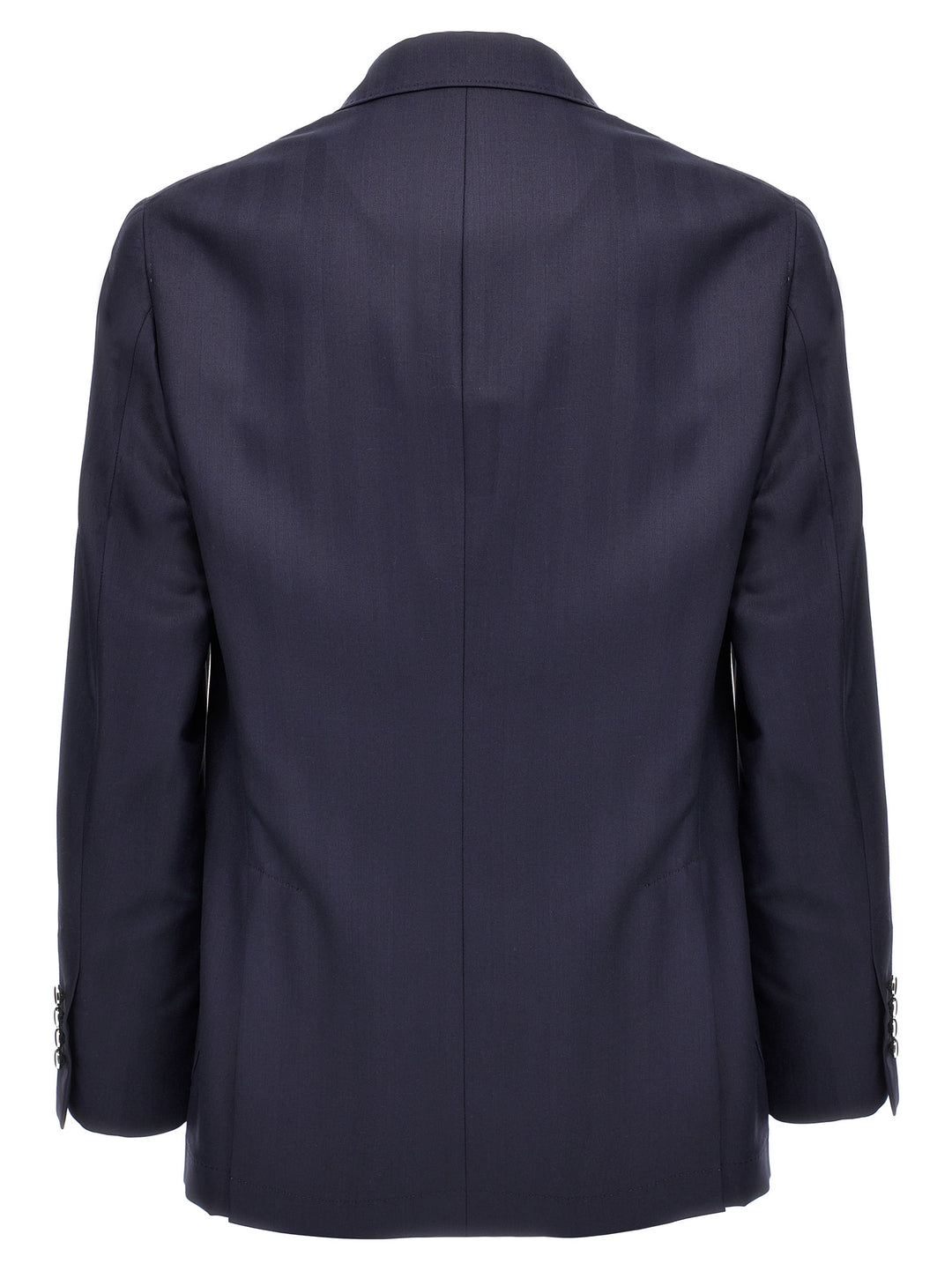 Twill Double-Breasted Blazer Blue