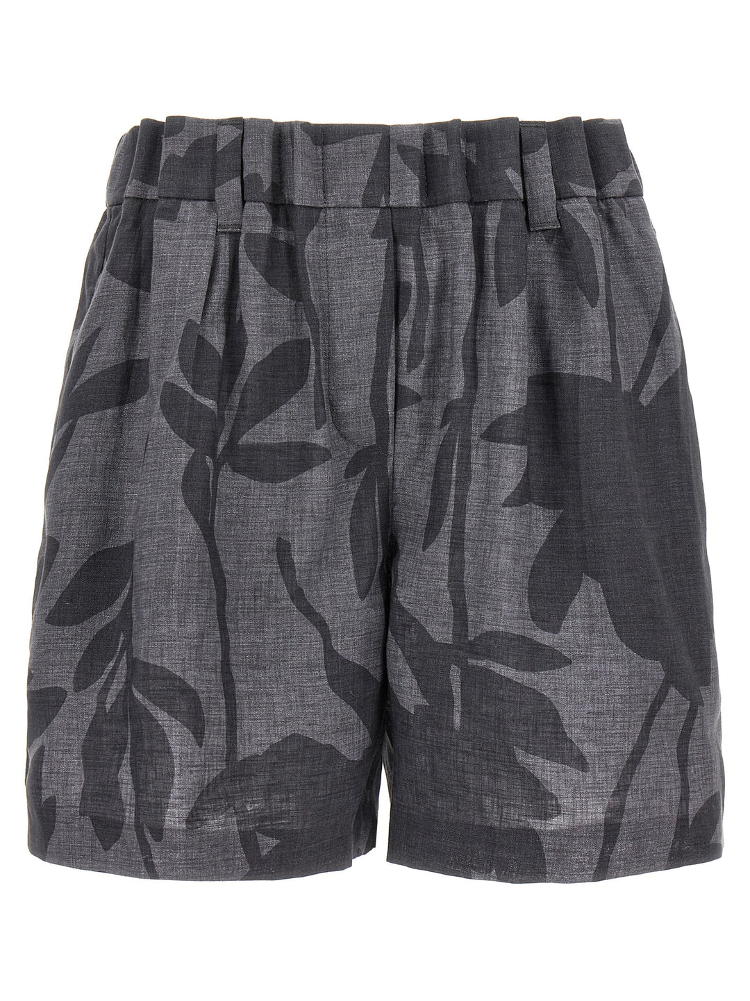 Gathered Waist Bermuda, Short Gray