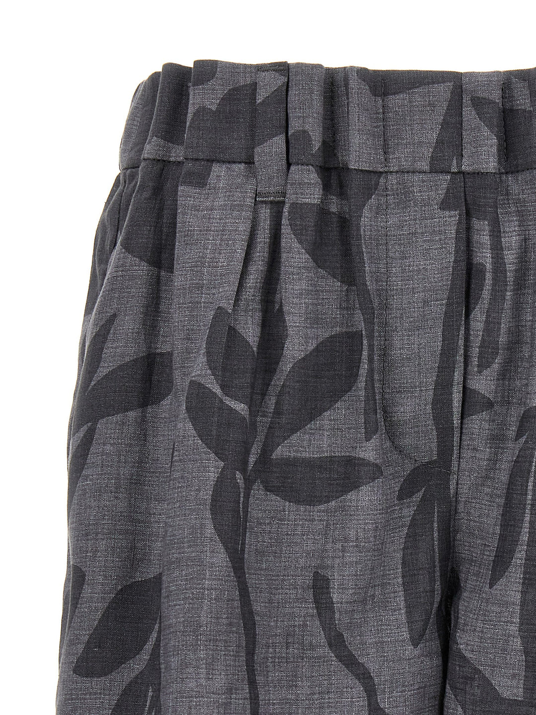 Gathered Waist Bermuda, Short Gray