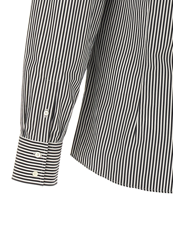 Striped Shirt Shirt, Blouse White/Black