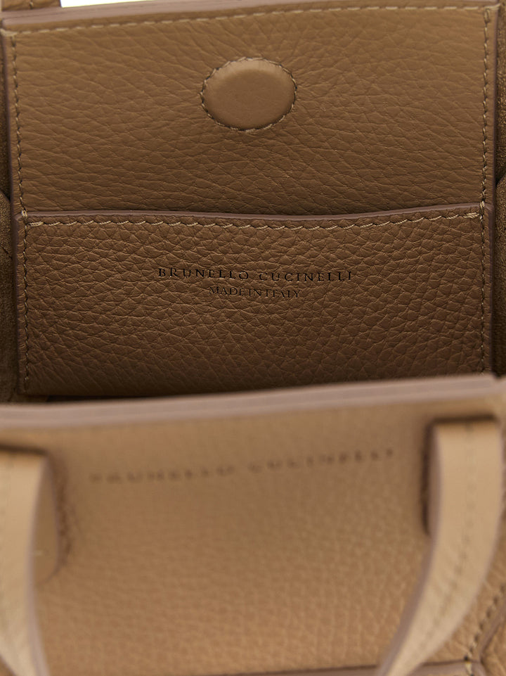 Brunello Cucinelli Bc Duo Hand Bags - Beige | c53d1c8c792e65979d6d0073232ccd6bb3dbe723