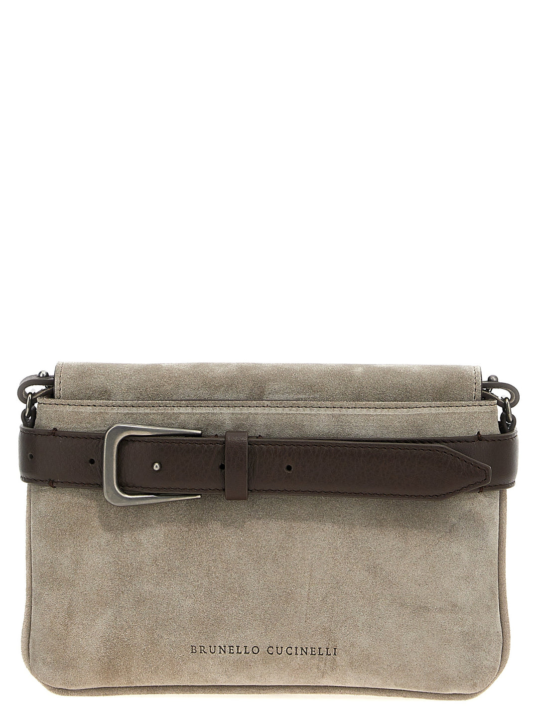 Belt Detail Shoulder Bags Gray