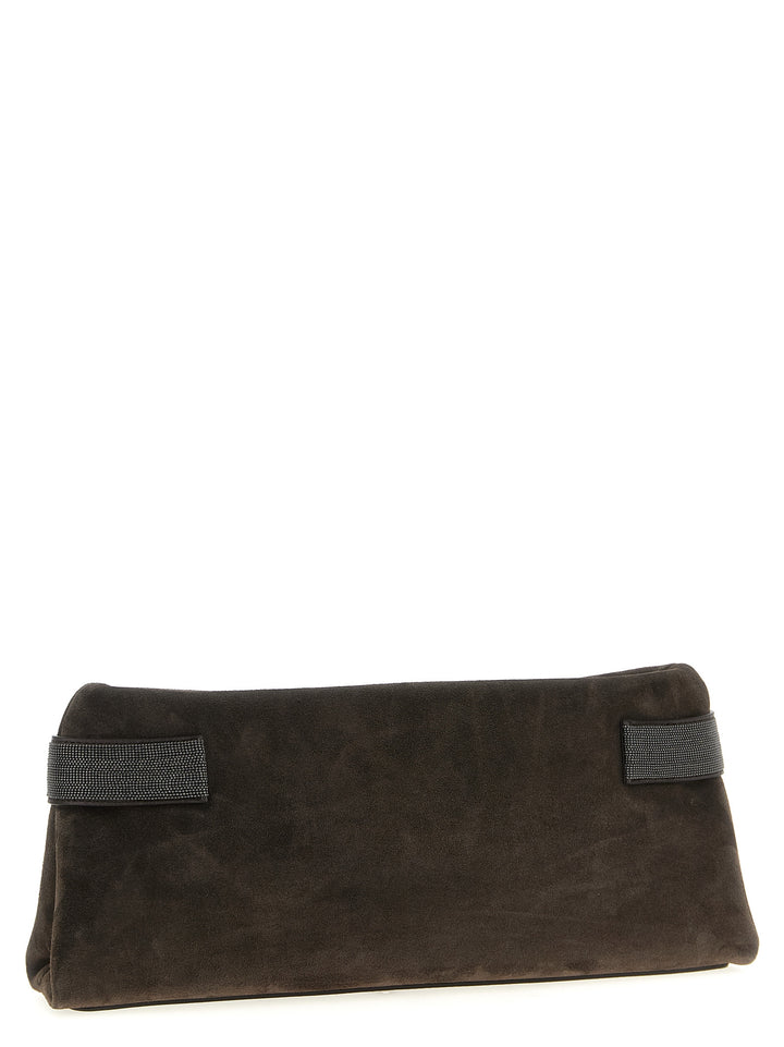 Brunello Cucinelli Essence Clutch - Brown | de9b2d882f4014de0128913ae7e47bef36cf1256