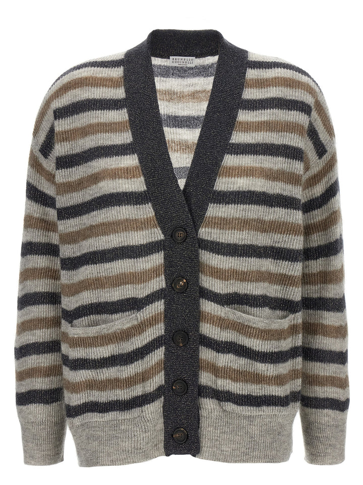 Brunello Cucinelli Lurex Wool Cardigan Sweaters and Cardigans - Multicolor | a93fe3d399f5f3c6ac9bc32923dc35b187ff66cc