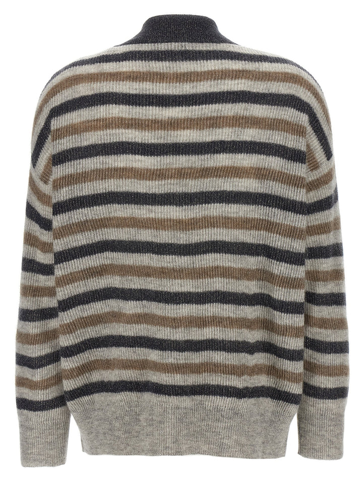 Brunello Cucinelli Lurex Wool Cardigan Sweaters and Cardigans - Multicolor | f6c8eeea572ee36a68163046b974c1d8ebc36ff2
