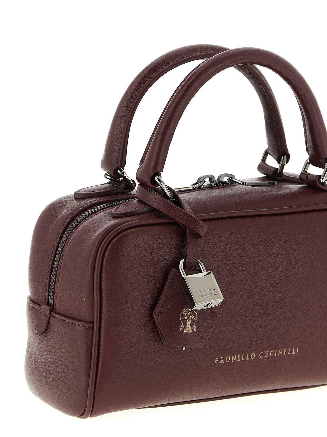 Brunello Cucinelli Boston Explorer Hand Bags - Bordeaux | 15c177cf604b16dbca5525a0b671cefdf4208091