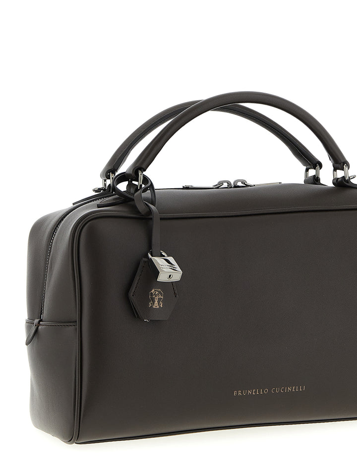 Brunello Cucinelli Boston Explorer Hand Bags - Brown | 7b7c48722a1f0f51afb6e7b7f0c290fe8a805b69