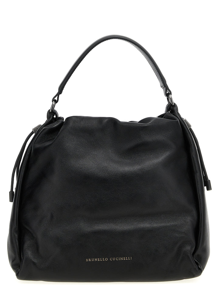 Brunello Cucinelli Bucket Mellow Hand Bags - Black | 0727b024b3c7f395463263a67430d97665a9216f