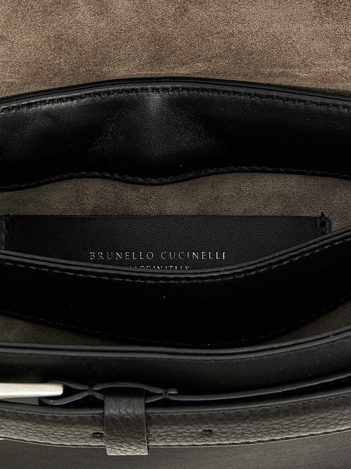 Belt Detail Crossbody Bags Black