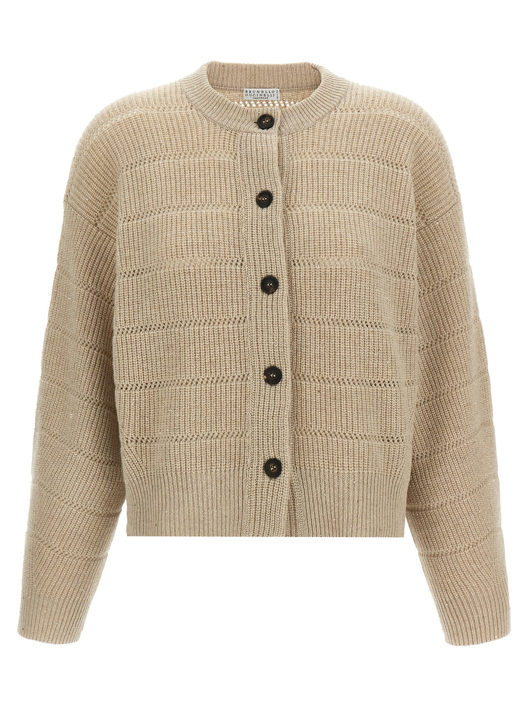Brunello Cucinelli Rustic Dazzling Net Sweaters and Cardigans - Beige | 65236c99ac2f69a41e80d565bda7a8c71581148f