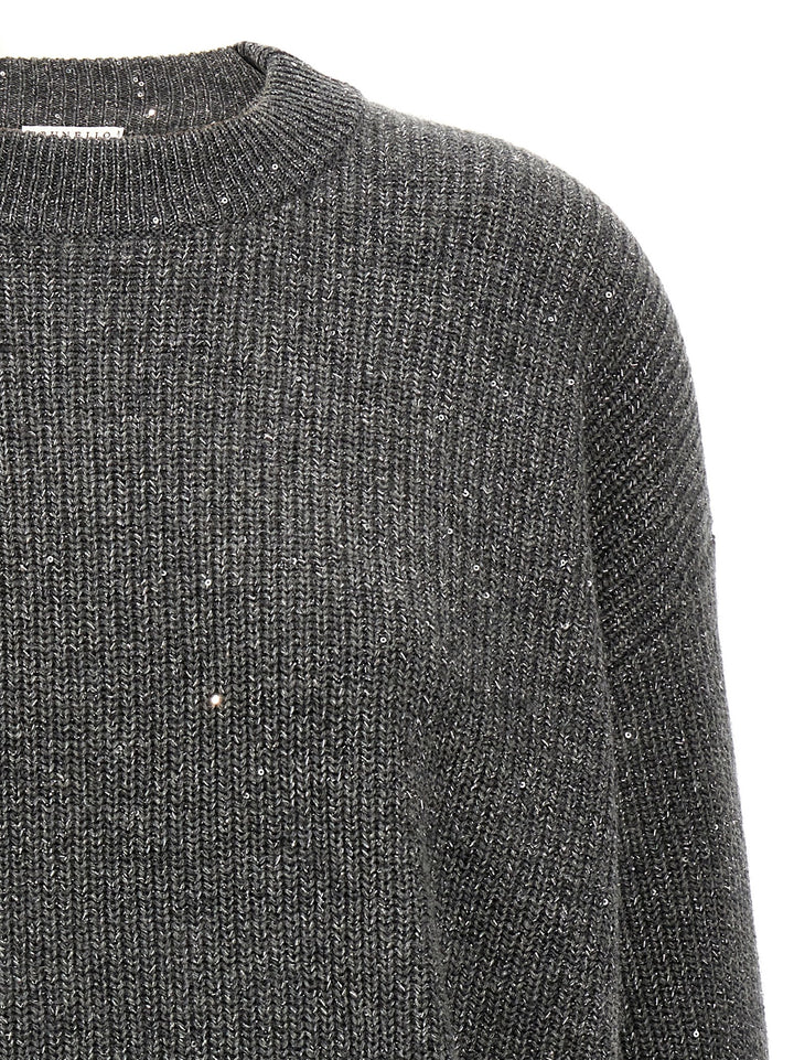 Sequin Lurex Sweater Sweater, Cardigans Gray