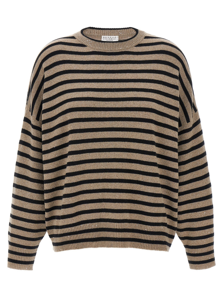 Sequin Striped Sweater Sweater, Cardigans Multicolor