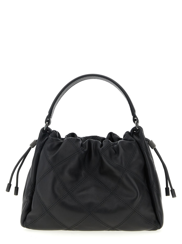 Brunello Cucinelli Bucket Mellow Hand Bags - Black | fc95dad0f9200cae415cc25edbfc35a7a7aac5f8