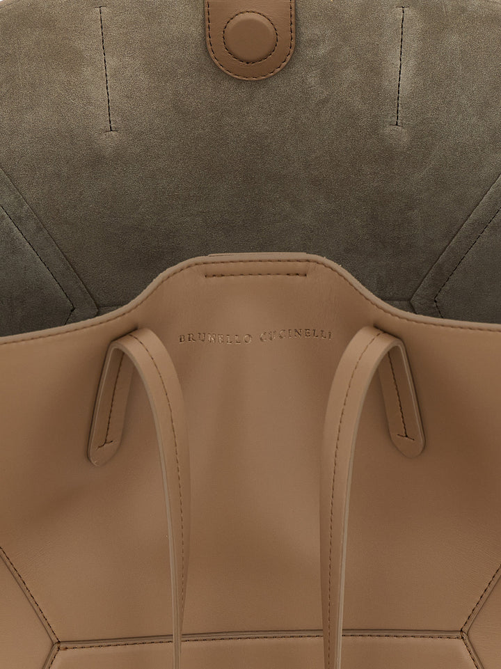 Brunello Cucinelli Bc Duo Shoulder Bags - Beige | 7b26996f185f52fa14bbee06ca83c446571058e0