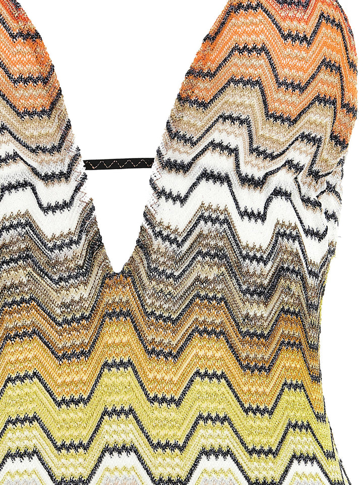 Missoni Greek Pattern One-Piece Swimsuit Beachwear - Multicolor | e129a4a5407653aac451e2929063a74f3a511add
