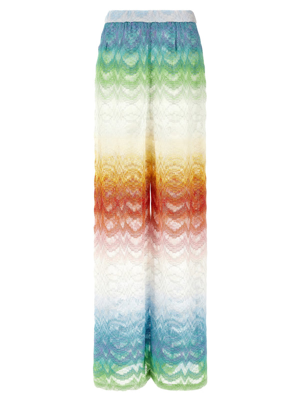 Shaded Lamé Viscose Pants Beachwear Multicolor