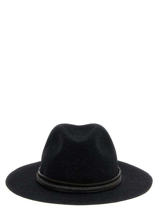 Jewel Leather Hat Hats Gray