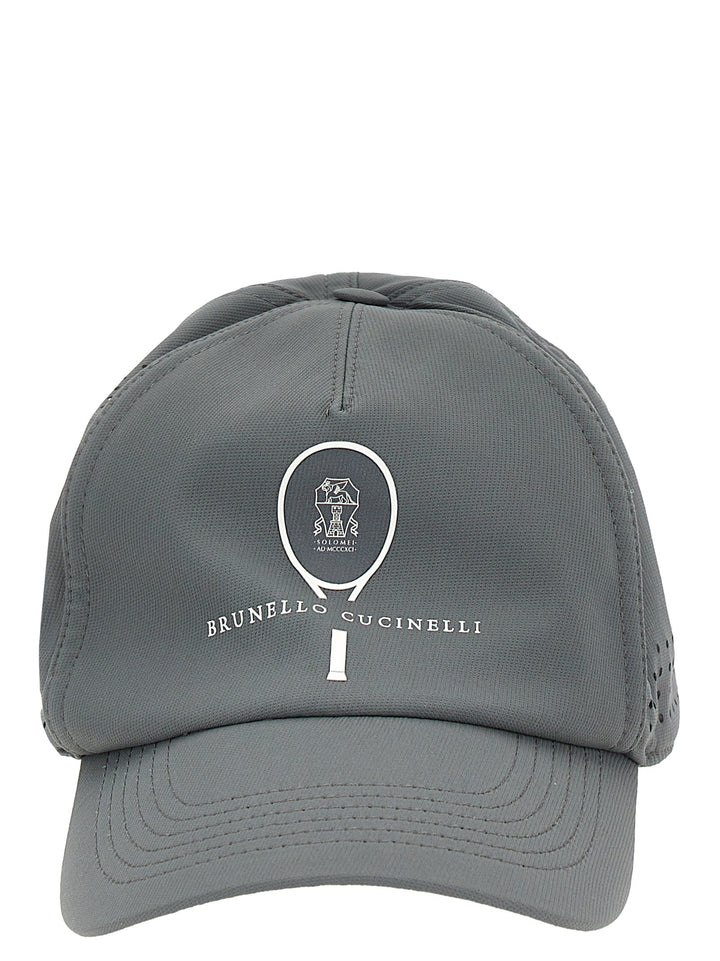 Tennis Logo Cap Hats Gray