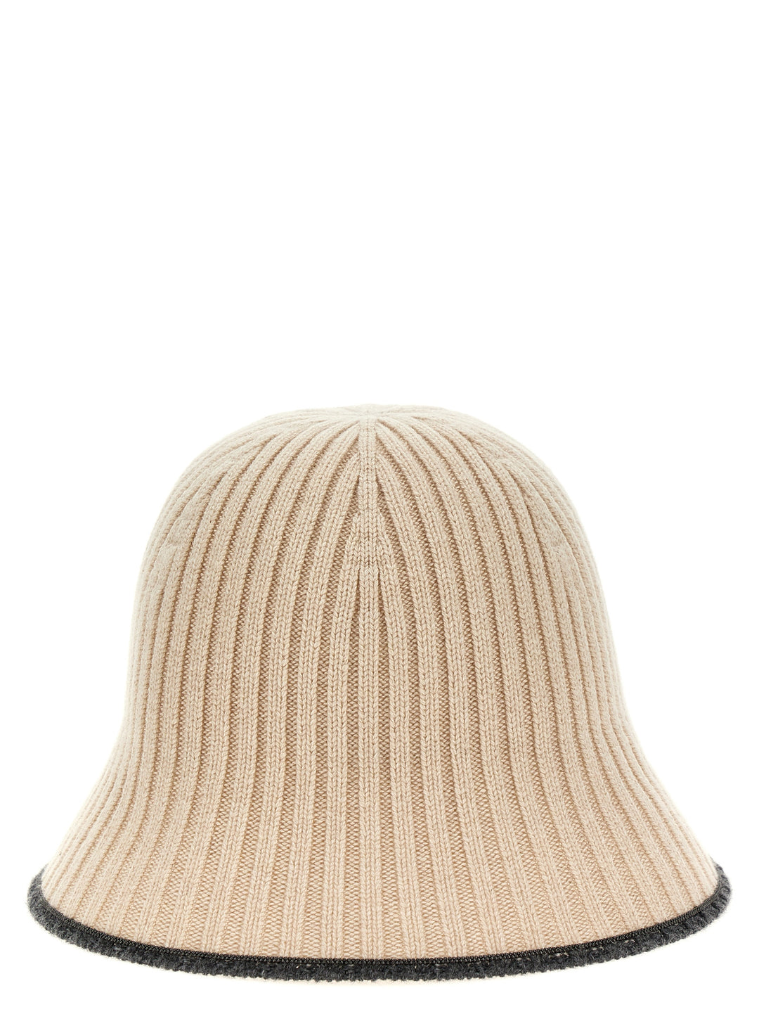 Ribbed Knit Bucket Hat Hats Beige