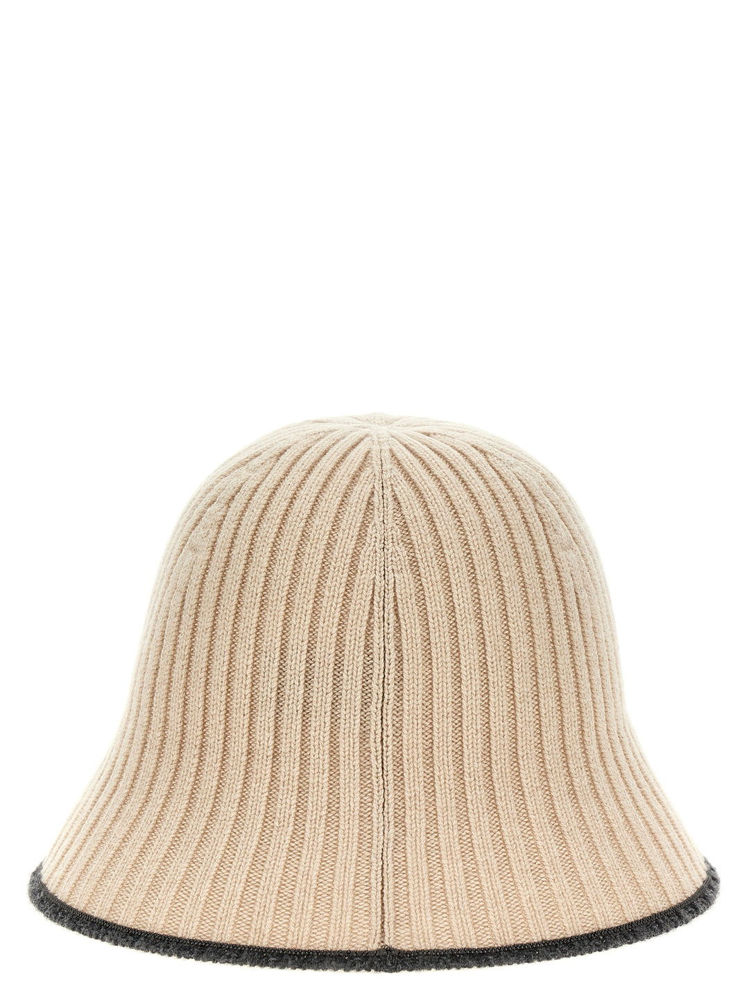 Ribbed Knit Bucket Hat Hats Beige