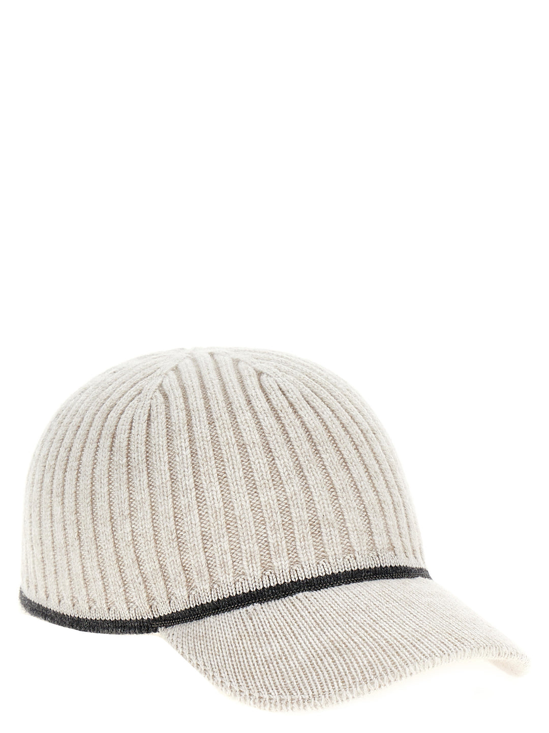 Ribbed Knit Cap Hats Gray