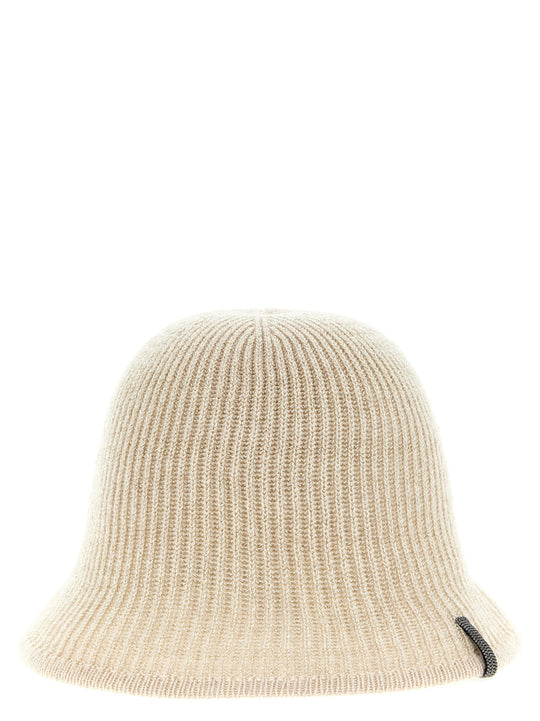 Sparkling Cashmere Beanie Hats Beige