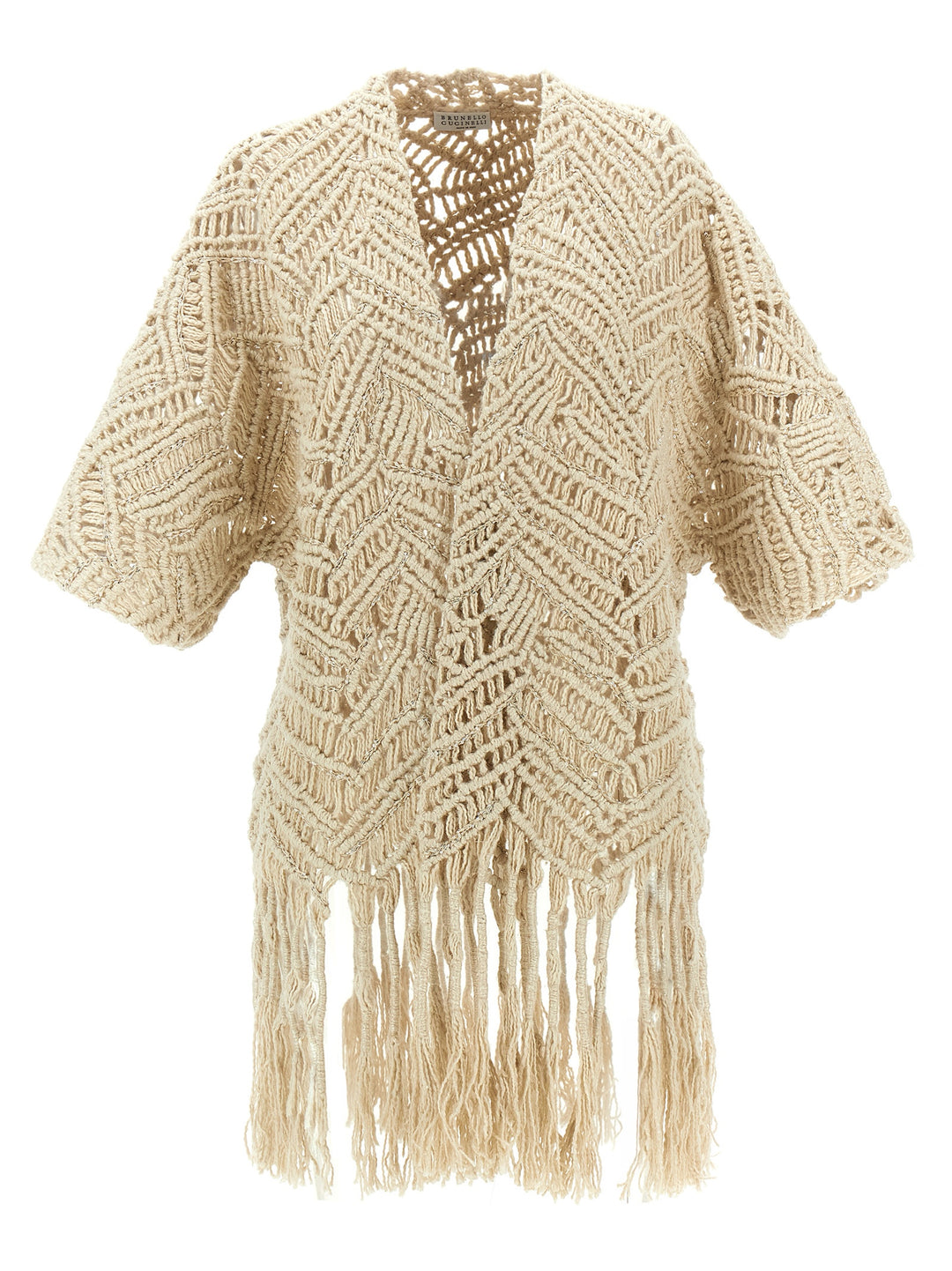 Brunello Cucinelli Opera Dazzling Macramé Sweaters and Cardigans - Beige | dbb3af7235c5f8bdf67599babac7db6a5f28255e