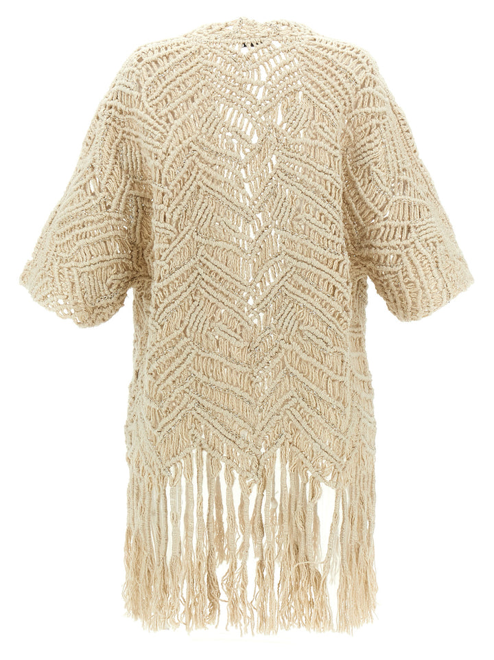 Brunello Cucinelli Opera Dazzling Macramé Sweaters and Cardigans - Beige | 7e685dc997e75c719af44c22e90e363dcfa52715